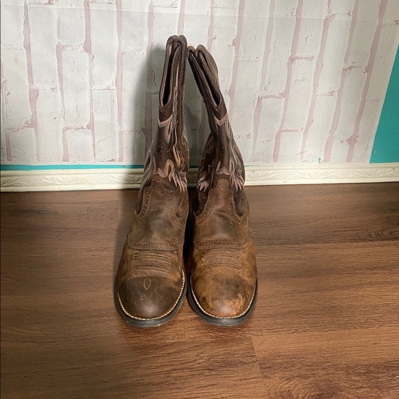 Ariat Women’s Heritage Stockman Driftwood Brown Western Boots 9.5B - Picture 2 of 11